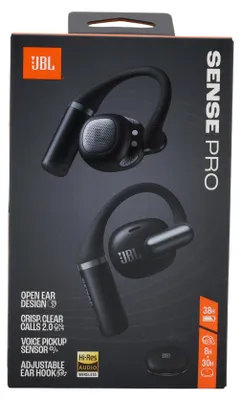 Zdjęcie produktu dla JBL Sense Pro, True Wireless Stereo (TWS), Połączenia/muzyka, 20 - 40000 Hz, 95,2 g, Zestaw słuchawkowy, Czarny
