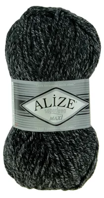 Strickgarn Strickwolle ALIZE SUPERLANA MAXI anthrazit