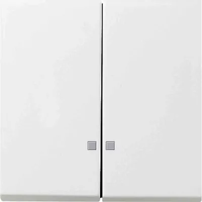 Produktbild von GIRA 0631112 Wippe 2fach Kontrollfenster Flächenschalter Reinweiß glänzend