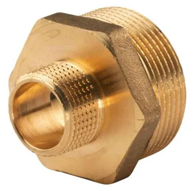 Produktbild von Messing Gewinde-Fitting Reduziernippel 3/4"AG (DN 20) - 1 1/2"AG (DN 40) - schwere Ausführung