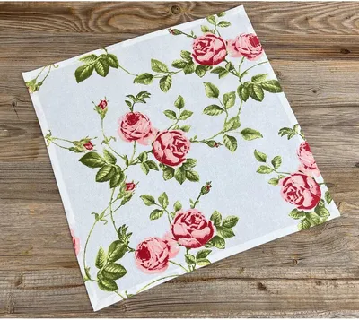 Produktbild von Serviette Stoff DORRIT Stoffserviette Tischdeko Landhaus Rosen