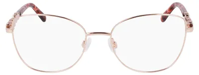Productafbeelding van Damesbril van Bebe, rechthoekig model, rosé goud, met sterkte. Modelnummer: BB5230