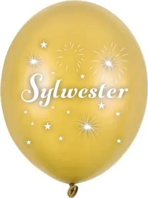 Produktbild von Silvesterballons Gold 14 Zoll 1 Stk.