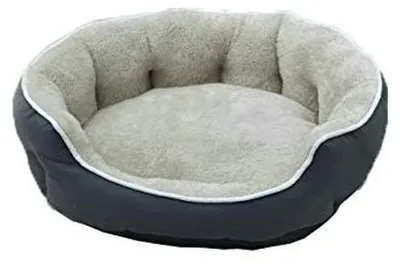 Produktbild von Weiches Haustierbett für Hunde und Katzen (Creme, 75 x 65 x 20 cm)
