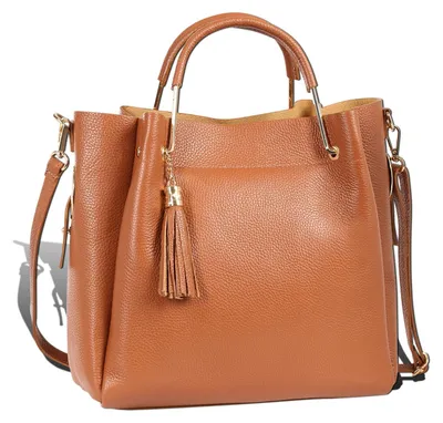 Immagine prodotto di Borsa a tracolla da donna Toscanto in pelle, color cuoio chiaro D2OTT857UC4