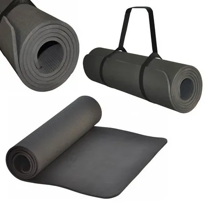 Produktbild von XXL Komfort Yogamatte SCHWARZ – Hautfreundlich, gelenkschonend,