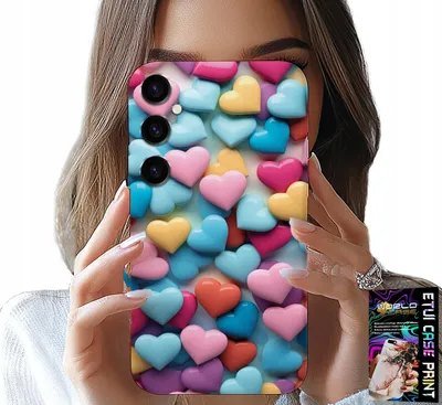Obrázok produktu pre Puzdro Pre Samsung Galaxy A05S - Farebné Srdcia S Možnosťou Personalizácie