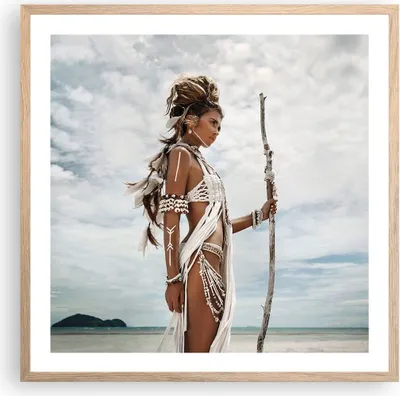 Produktbild von Gerahmtes Poster - Rahmen in heller Eiche - Brennen Mann Frau - 60x60 cm - Wand Bild - Wanddeko - Wandbilder - Wandposter - Bilderrahmen - Bilder - Kunstdruck - Wandbild - P2NAC60x60-4275