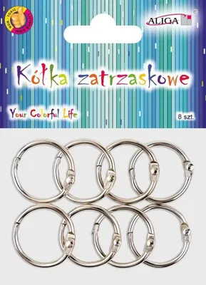 Produktbild von Metallische Schnappräder, 2,5 cm Durchmesser, 8 Stück