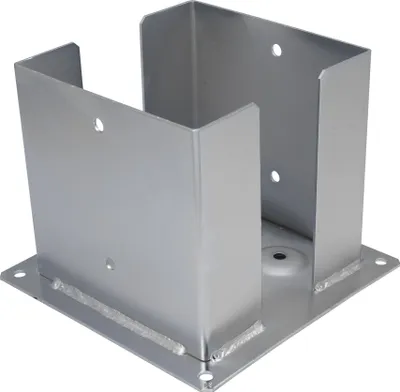 Produktbild von GRUNDLINE Stützenfuß Pfostenträger Pfostenanker - Feuerverzinkt - PSPD 202x260x200