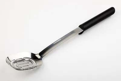 Produktbild von APS 833 Servierlöffel STOP TOOLS, geschlitzt, Edelstahl, Griff Kunststoff (ABS), 10 x 7,5 cm, Grifflänge 17 cm