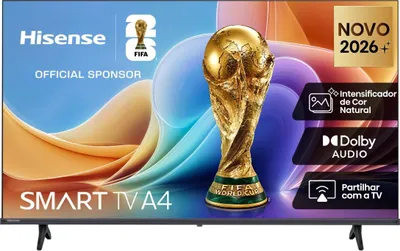 Zdjęcie produktu dla Hisense 40A4S, 101,6 cm (40"), 1920 x 1080 px, QLED, Smart TV, Wi-Fi, Czarny