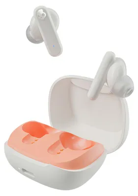 Produktbild von Skullcandy Smokin’ Buds, True Wireless Stereo (TWS), 20 - 20000 Hz, Anrufe/Musik, 40,59 g, Kopfhörer, Orange, Weiß