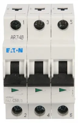 Zdjęcie produktu dla Miniaturowy wyłącznik automatyczny FAZ-C50/3 (278878)