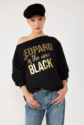 Produktbild von Bedrucktes Basic-Sweatshirt, Black, S