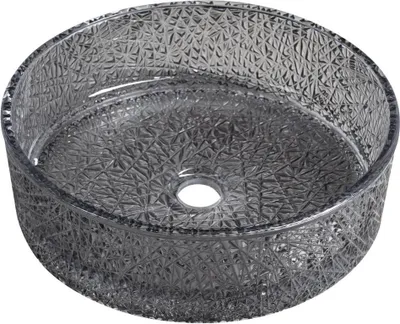 Image de ERSEL lavabo en verre à poser, Durch. 39,5cm, Noir