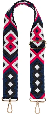 Produktbild von styleBREAKER Taschen Schulterriemen verstellbar mit buntem Ethno Muster, Wechsel Taschengurt, Karabiner, Handyband 02013024