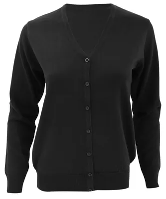 Produktbild von Kustom Kit Damen Strickjacke mit V-Ausschnitt FK434 (44) (Schwarz)
