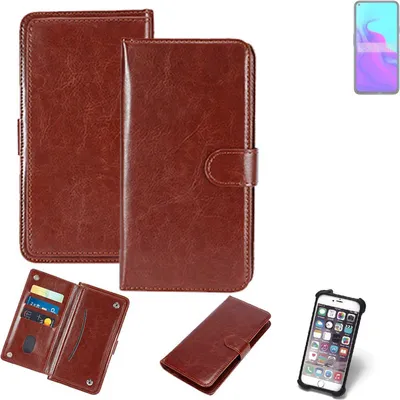 Produktbild von K-S-Trade 360° Hülle kompatibel mit Cubot X30 P braun Kunstleder Case BookCase WalletCase Kunstlederederhülle Handyhülle, Rundumschutz Bumper (1x)