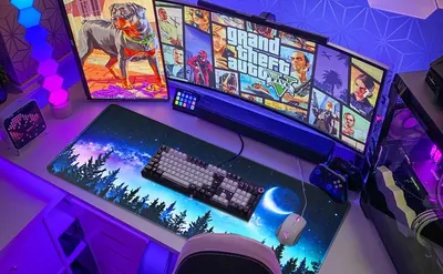 EFISH Große Gaming-Mausmatte (800 × 300 × 3mm) mit genähten Rändern, verlängerte Mausmatte, langlebige rutschfeste Basis aus