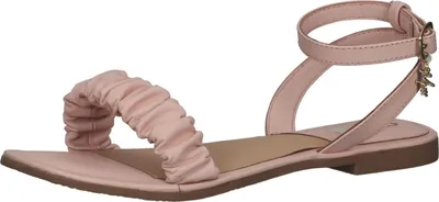 Produktbild von Mexx Sandalen aus Leder mit Faltenoptik, Anhänger am Fesselriemchen und gepolsterter Decksohle