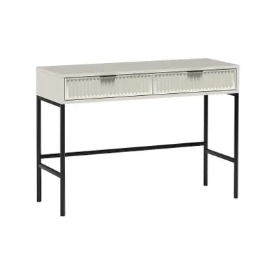 Produktbild von Konsole/Schminktisch LINNA LS-9 - mit Geriffelter Front und 2 Schubladen, Farbe: Kaschmir