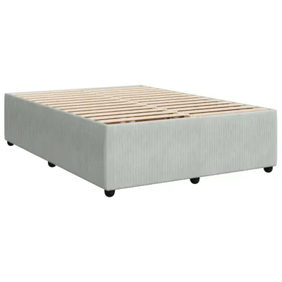 Produktbild von Bettgestell ohne Matratze Hellgrau 140x190 cm Samt