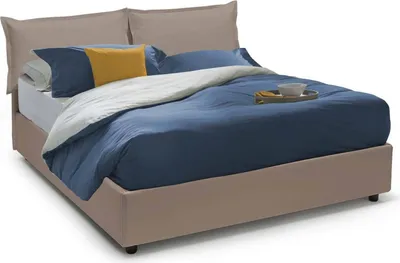 Immagine prodotto di Talamo Italia Letto Matrimoniale Acrab 175x215 cm Grigio Tortora, Contenitore Imbottito Italy