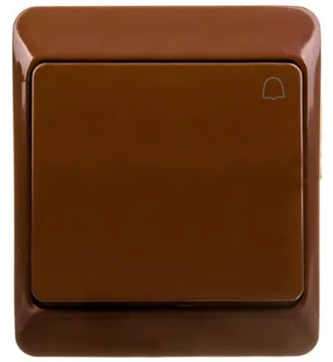 Imagen del producto de Pulsador Hermes-Klingelknopf, hermético, 10 A, grado de protección IP44, color marrón, referencia 0337-06