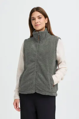 Produktbild von OXMO OXBERINA Damen Weste Teddy-Weste loose fit
