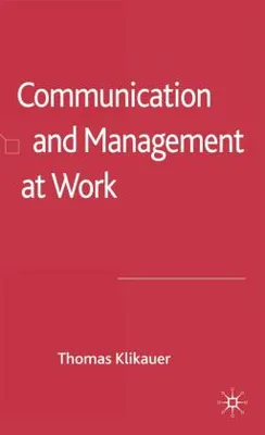 Obrázek produktu pro Communication and Management at Work
