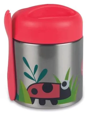 Zdjęcie produktu dla Termos dla dzieci 300 ml ze stali nierdzewnej sporką izolowany