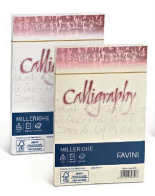 Obrázok produktu pre Favini Millerighe Calligraphy, Slonovinová, 100 g/m², 180 mm, 120 mm, 25 kusov, Forest Stewardship Council (FSC)