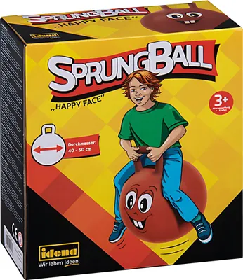 Produktbild von Idena Sprungball rot Happy Face, Ø 45-50cm