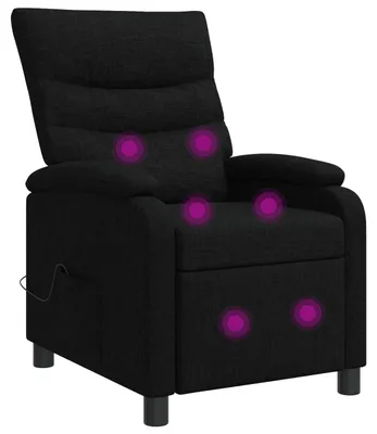 Immagine prodotto di Poltrona massaggiante relax, colore nero, rivestita in tessuto