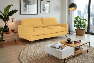 Produktbild von KSHOMECONCEPT Schlafsofa CLOUD, 3-Sitzer Sofa, 235x107x98 cm, Gelb