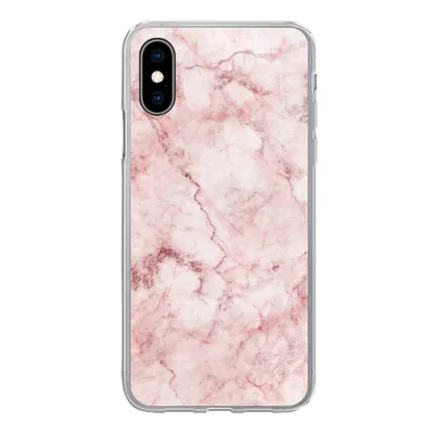 Produktbild von MuchoWow® Handyhülle Schutzhülle Hülle für iPhone X Marmor - Rosa - Luxus Silikon Softcase Handy Hülle - Handyhülle