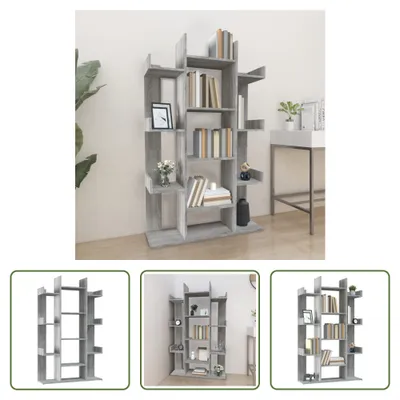 Produktbild von The Living Store Bücherregal Grau Sonoma 86x25,5x140 cm Holzwerkstoff