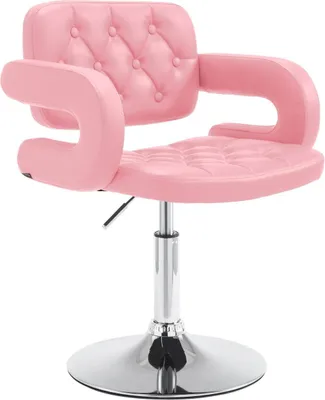 Image de Chaise en similicuir - Fauteuil moderne - Réglable en hauteur pour un confort optimal | Couleur : Rose