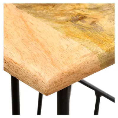 Produktbild von Zeitschriftenständer aus massivem Mangoholz mit Stahlgestell, 40 x 30 x 50 cm, als Beistelltisch