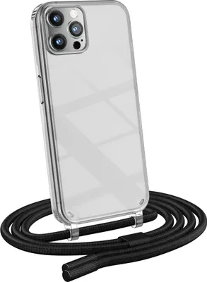 Produktbild von Handykette für Apple iPhone 12 Pro Max - Handyhülle mit Schnur Cover in Schwarz