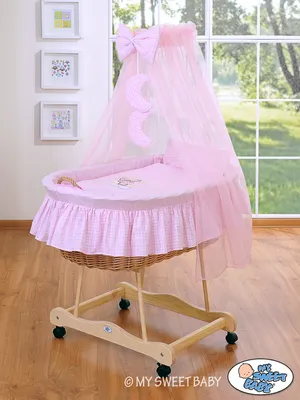 Immagine prodotto di Cestino per bambini con baldacchino - Rosa della buonanotte