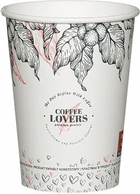 Produktbild von 200x Kaffeebecher CoffeeToGo Pappbecher Design COFFEE LOVERS 300ml