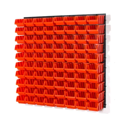 Image de 80 bacs gerbables avec étagère murale 80 x 80 cm | étagère murale de stockage