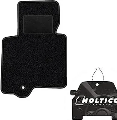 Produktbild von moto-MOLTICO Fahrer Fußmatte Auto Velours Fahrerseite Autoteppiche Schwarz Fahrermatte 1-teilig passend für Infiniti FX 2006-2008