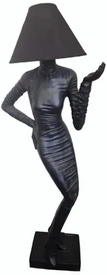 Obrázek produktu pro Casa Padrino stojací lampa lady černá v. 187 cm