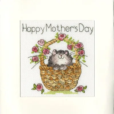 Produktbild von Bothy Threads Stickmuster-Set "Rosenkorb", 10x10 cm, Artikelnummer xgc15, Stickanleitung