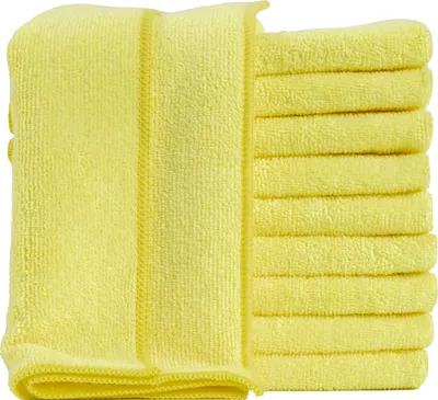 Produktbild von Reinigungstücher 40x40 cm Putzlappen Putztücher Mikrofasertücher Microfasertuch, Farbe:gelb, Größe:10er Pack / 40x40 cm