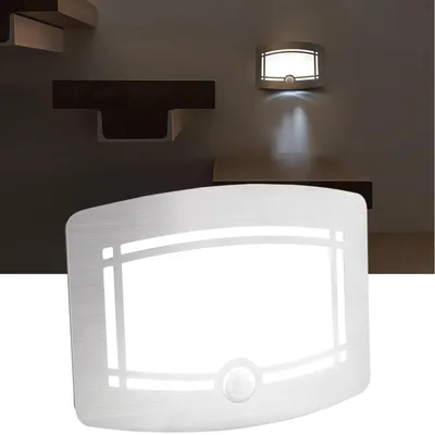 Produktbild von Helle Batterie-LED-Wandleuchte, Aluminium und Kunststoff, 2 Leuchtstufen 20-40 Lumen, PIR-Bewegungs- & Lichtsensor, 6 Monate StandBy