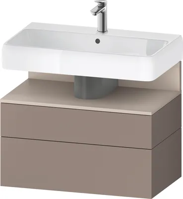 Image de Duravit Collection One Meuble sous-lavabo, 1 tiroir et 1 tiroir, 790x470x590mm, en niche Taupe Matt, QA4394091430010